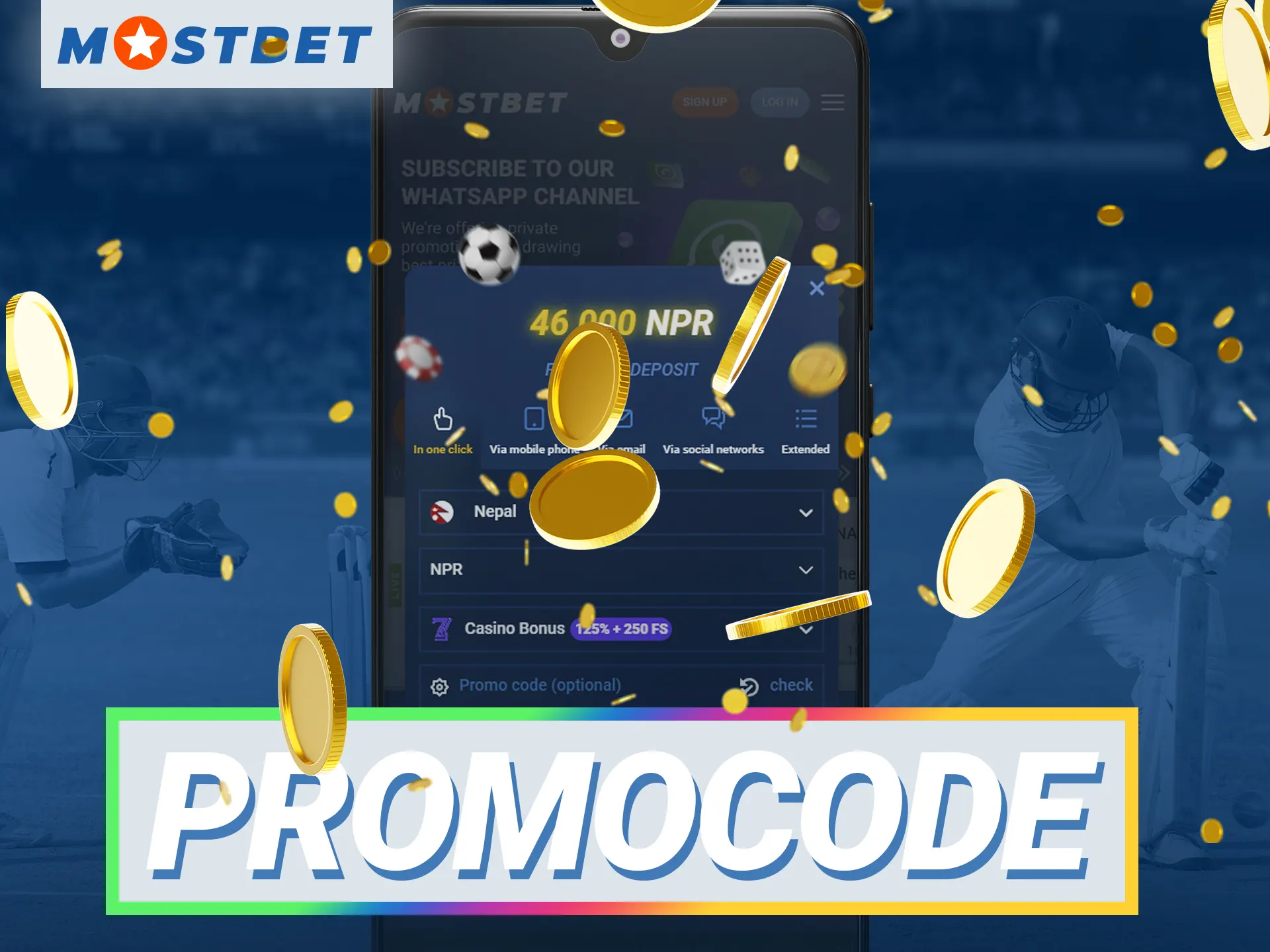 What will I get if I use a promotional code at the Mostbet online casino.