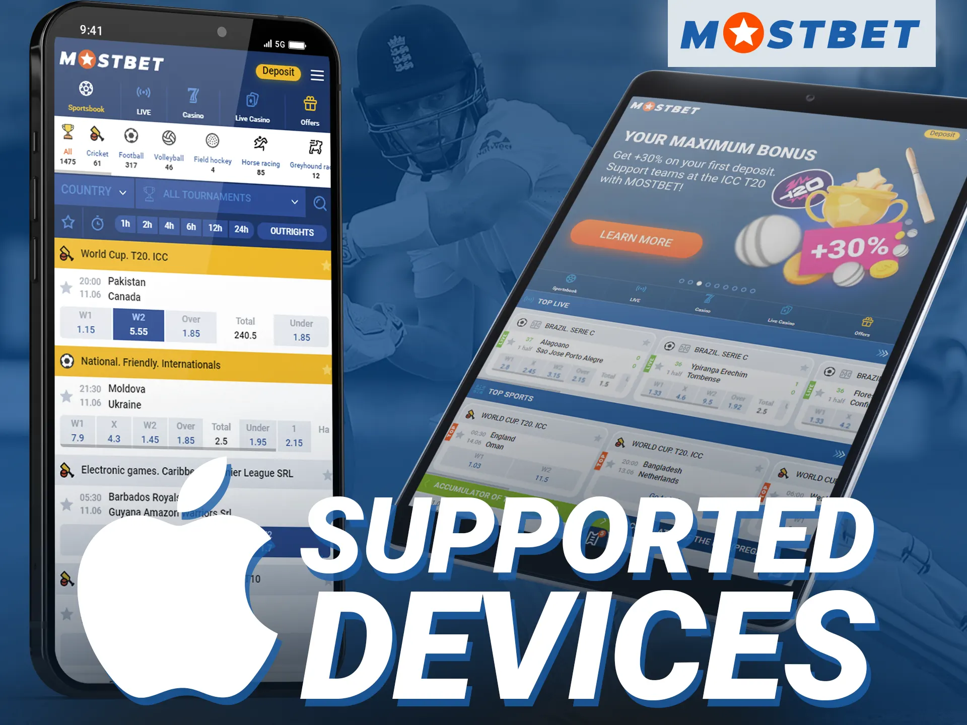 On which iOS phones can you play the Mostbet online casino app.