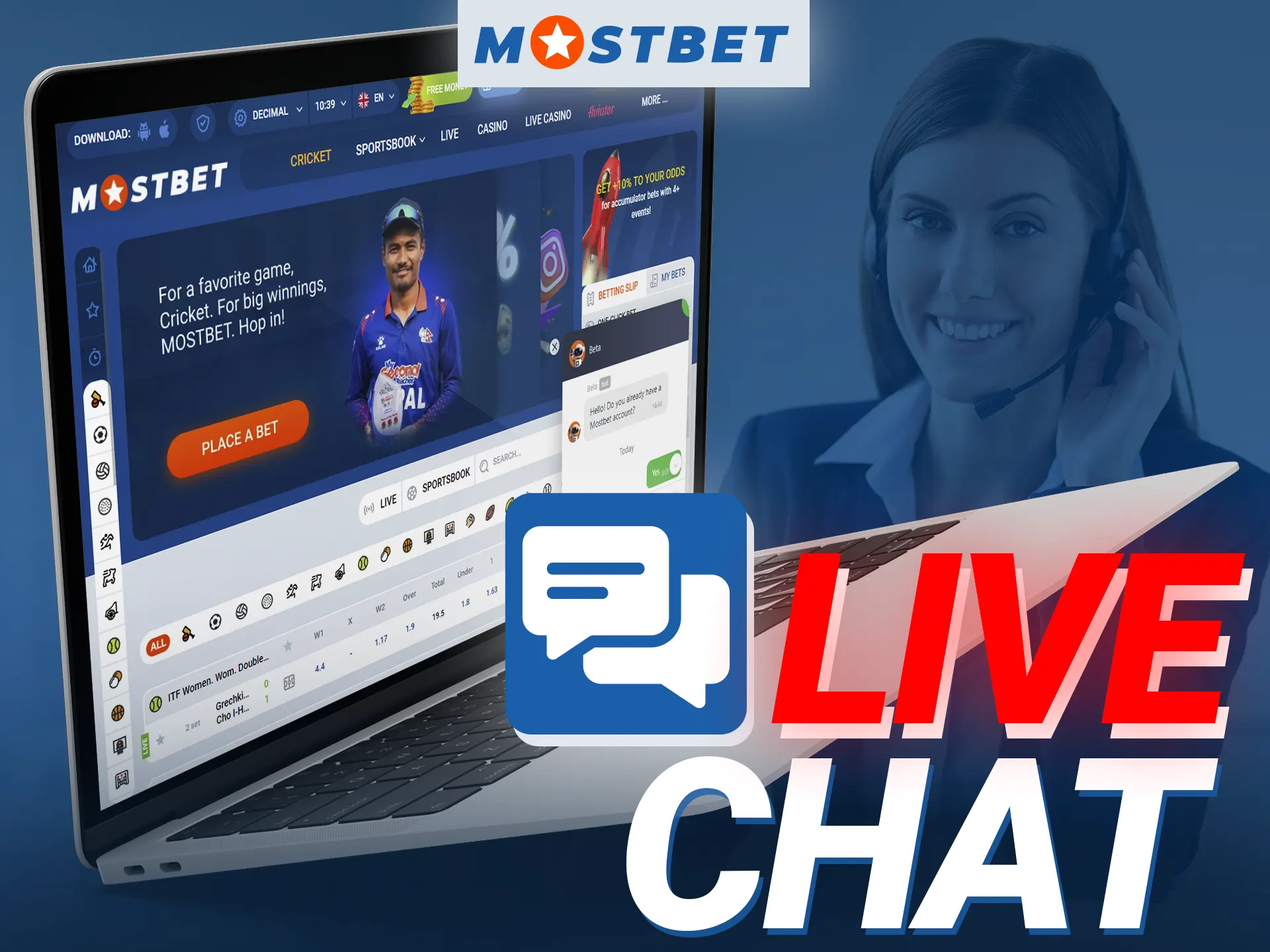 Is there a live hour for users on the Mostbet online casino website.