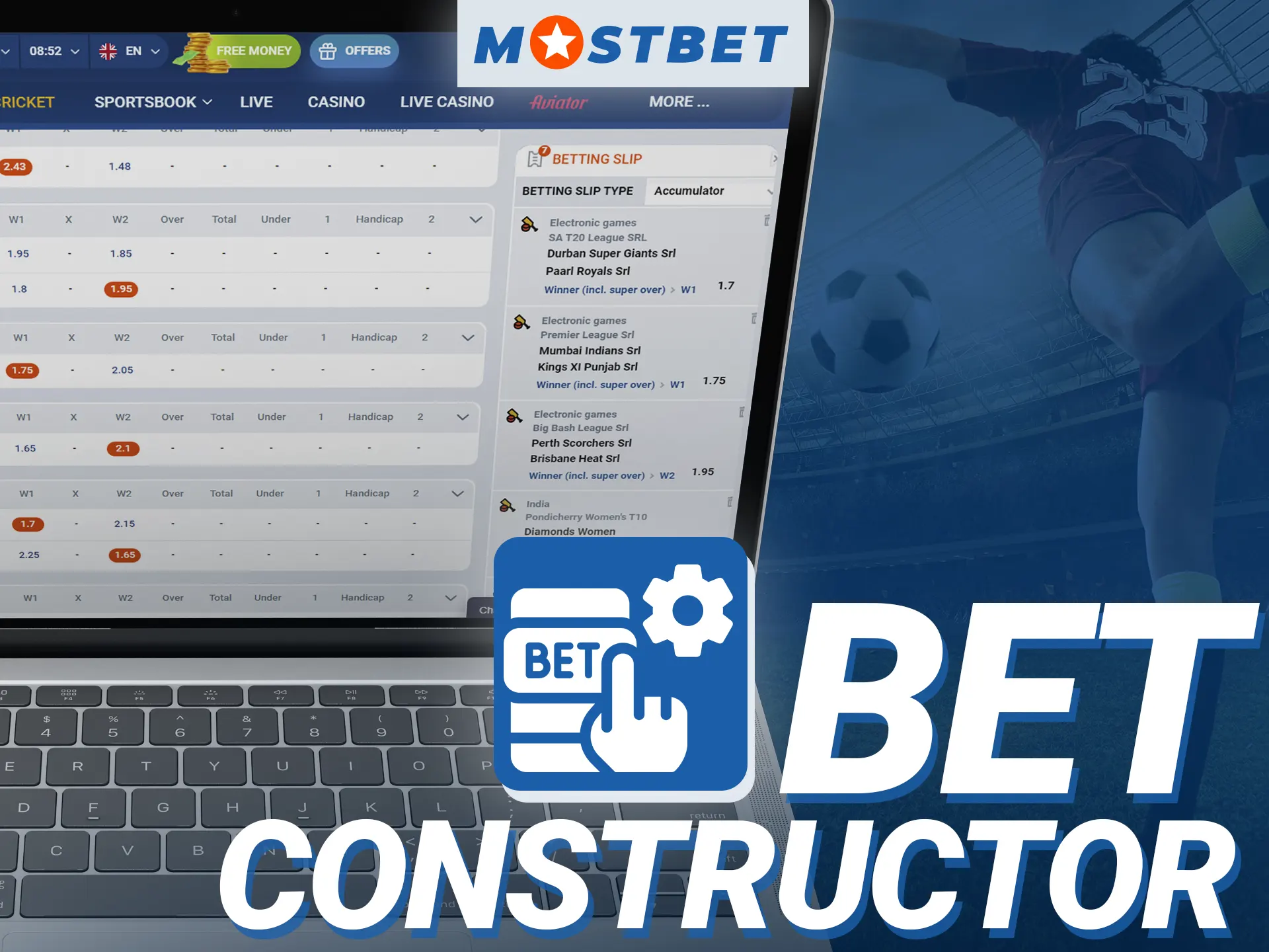 Can players create personalized bets at Mostbet online casino.