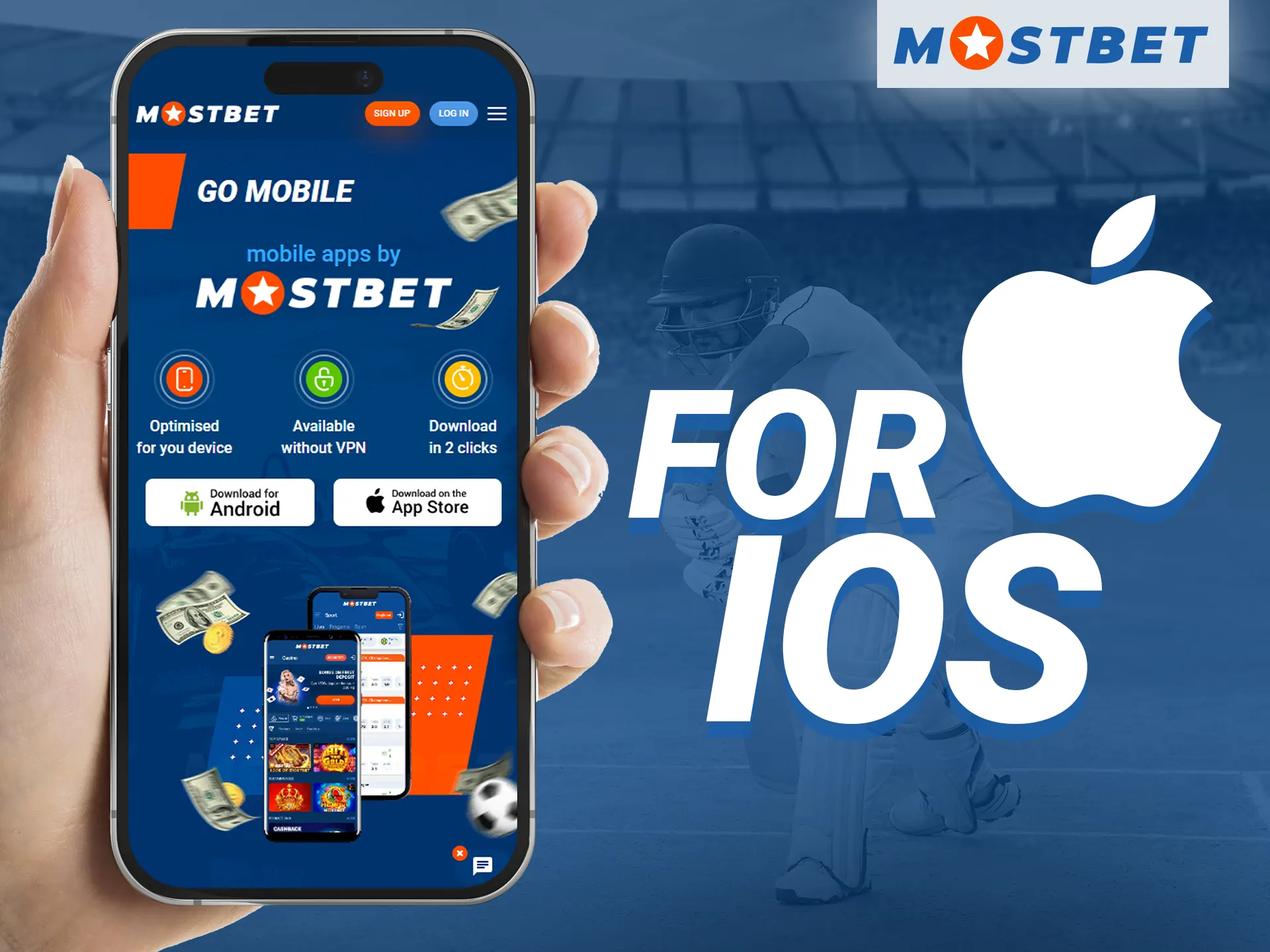 Can I play at the Mostbet online casino from an iOS phone.