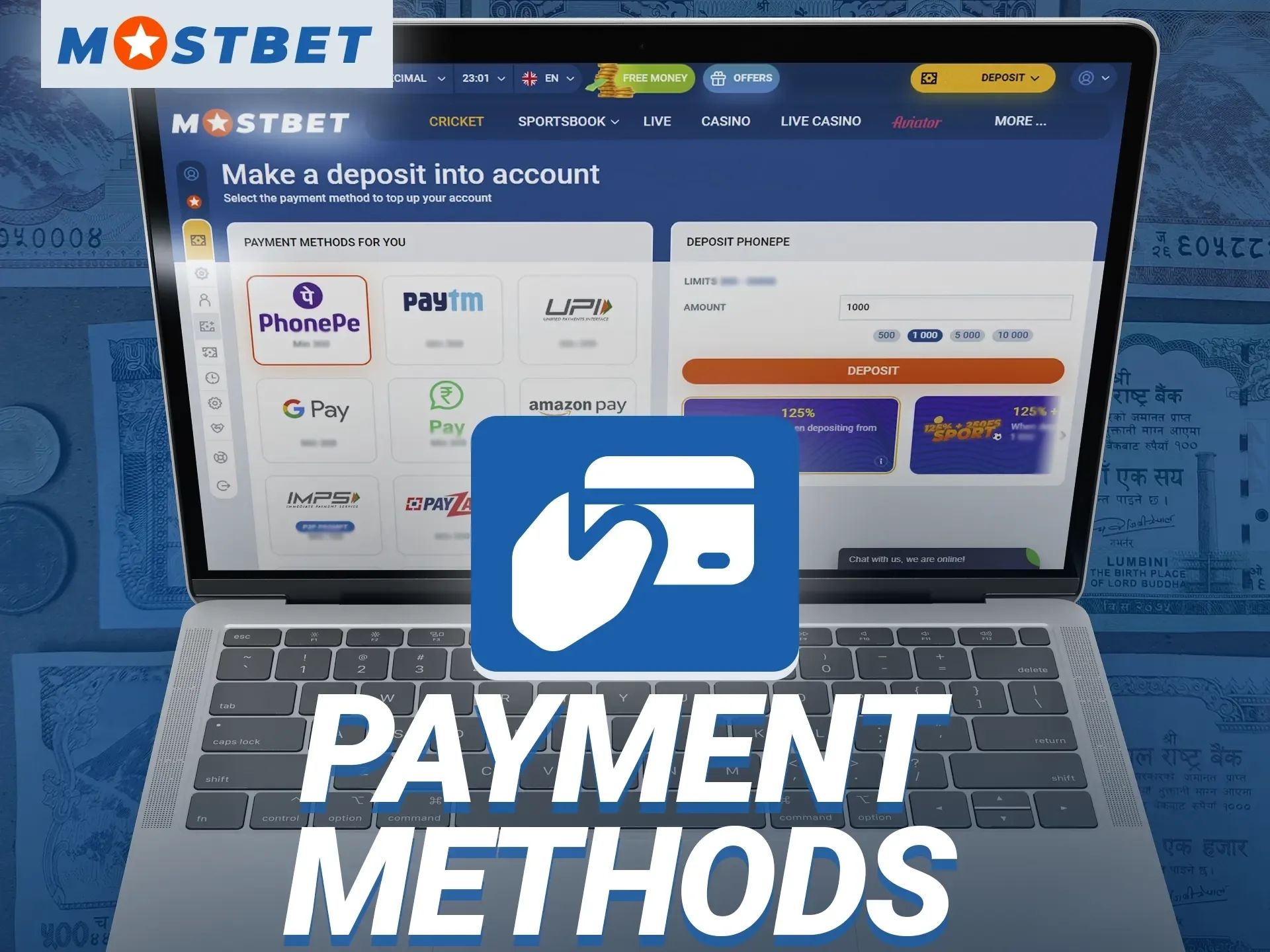 What payment methods can players use at Mostbet online casino.