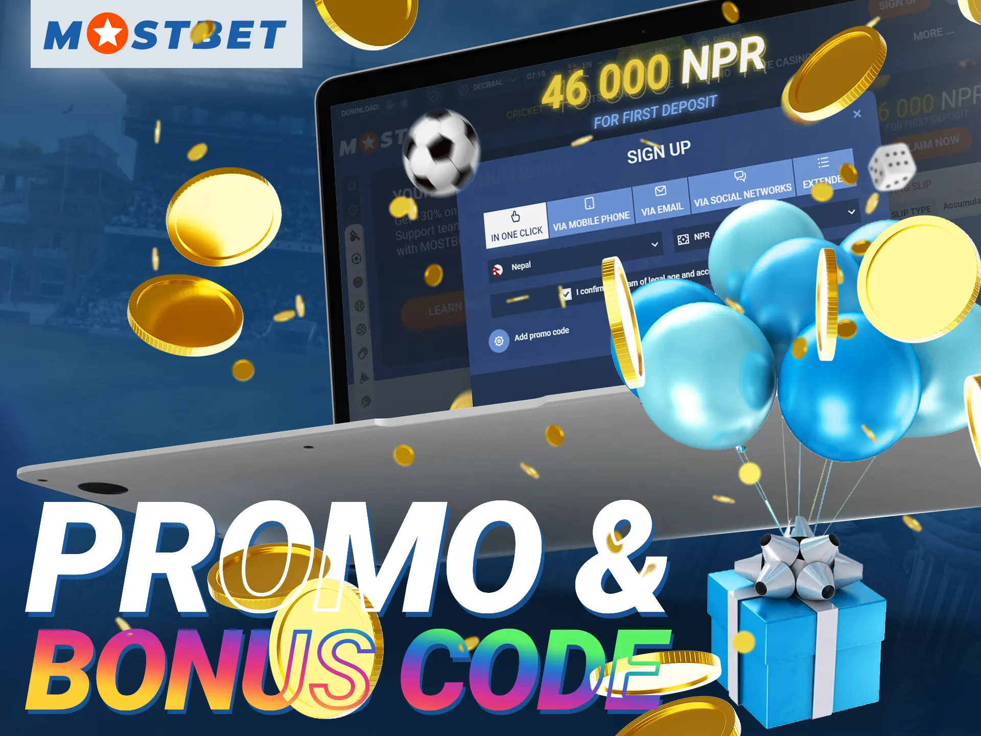 What is a bonus code at Mostbet online casino.