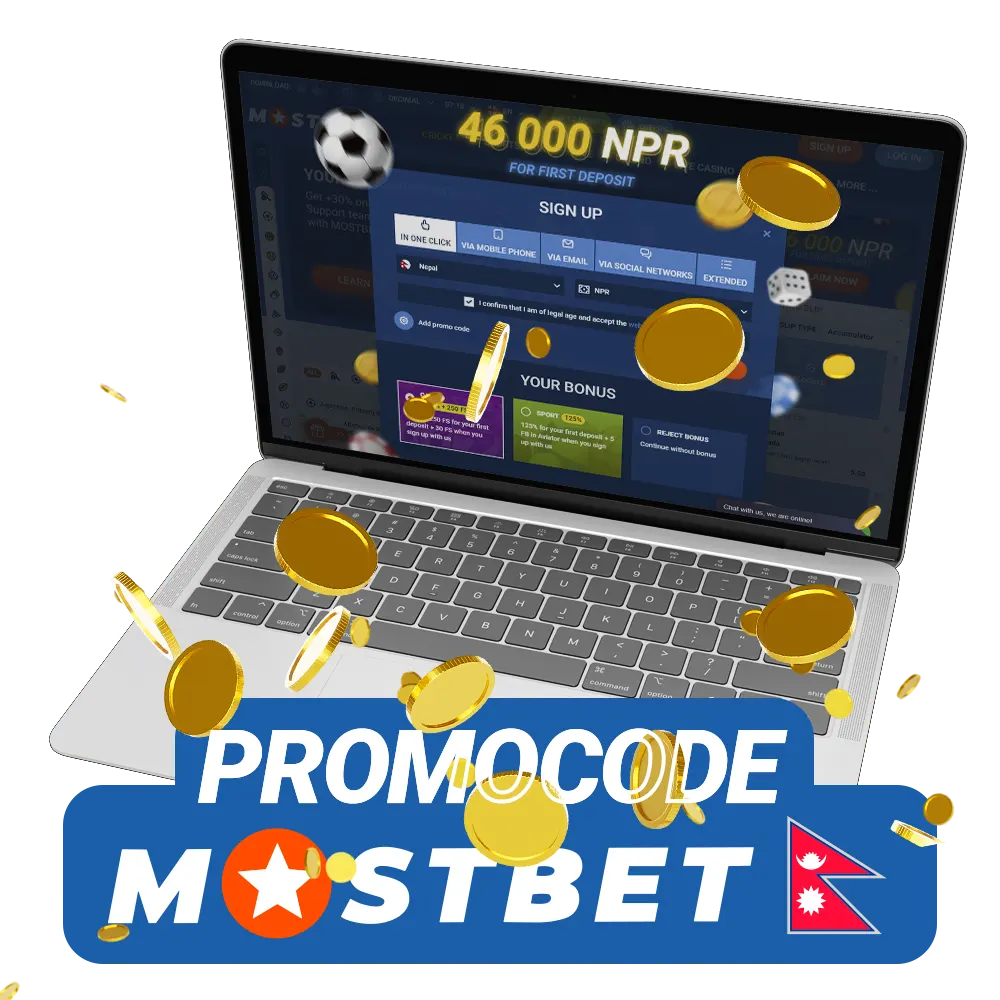 How to use a promotional code at Mostbet online casino.