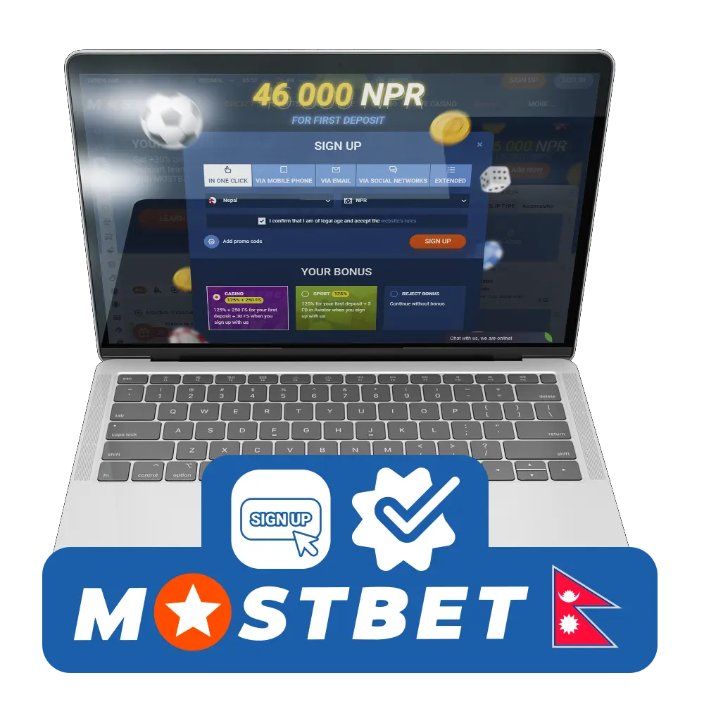 How to register as a player at the Mostbet online casino.