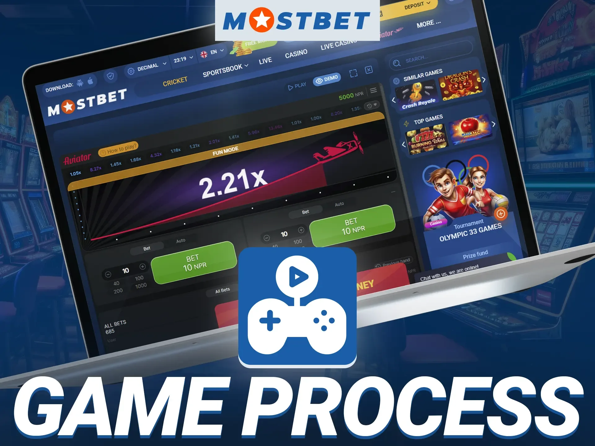 The process of playing Aviator at Mostbet is quite simple and straightforward.