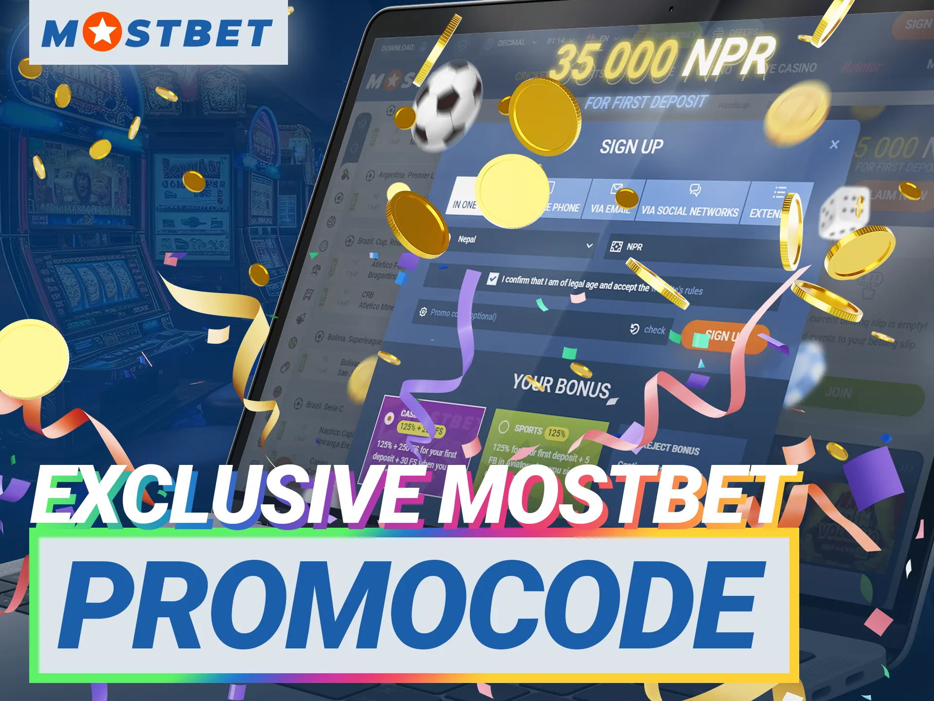 Enter a promo code at Mostbet and increase your starting capital for the Aviator game.