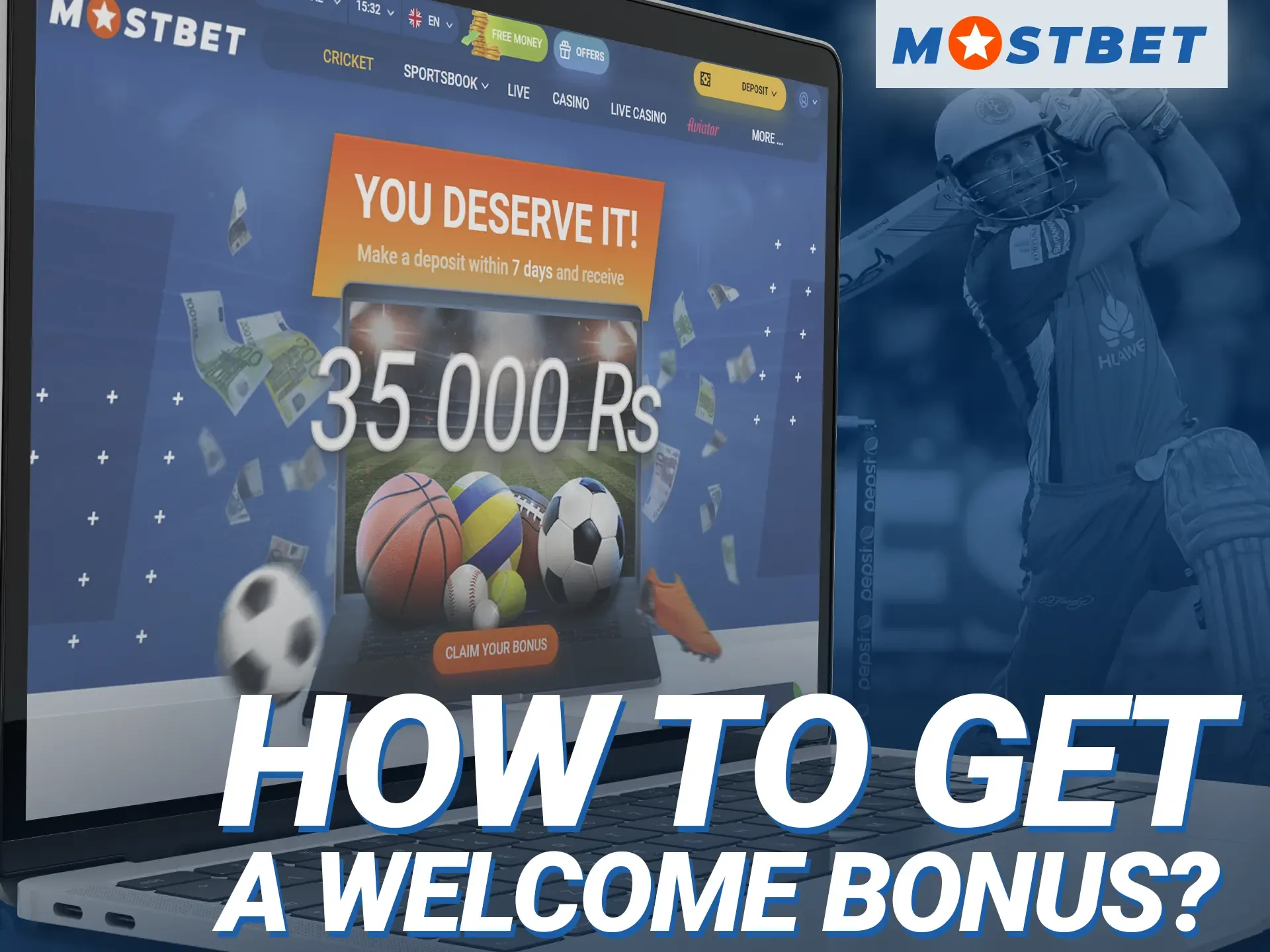 Sign up at Mostbet and enjoy the welcome bonus.