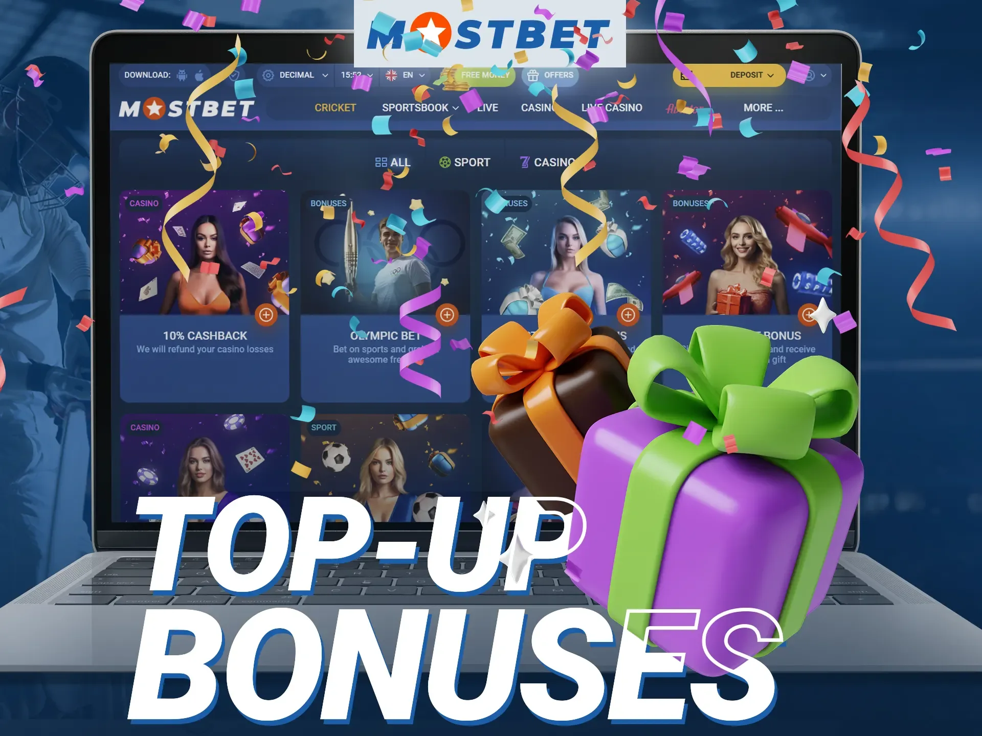 At Mostbet you can get a bonus for each funding your account.