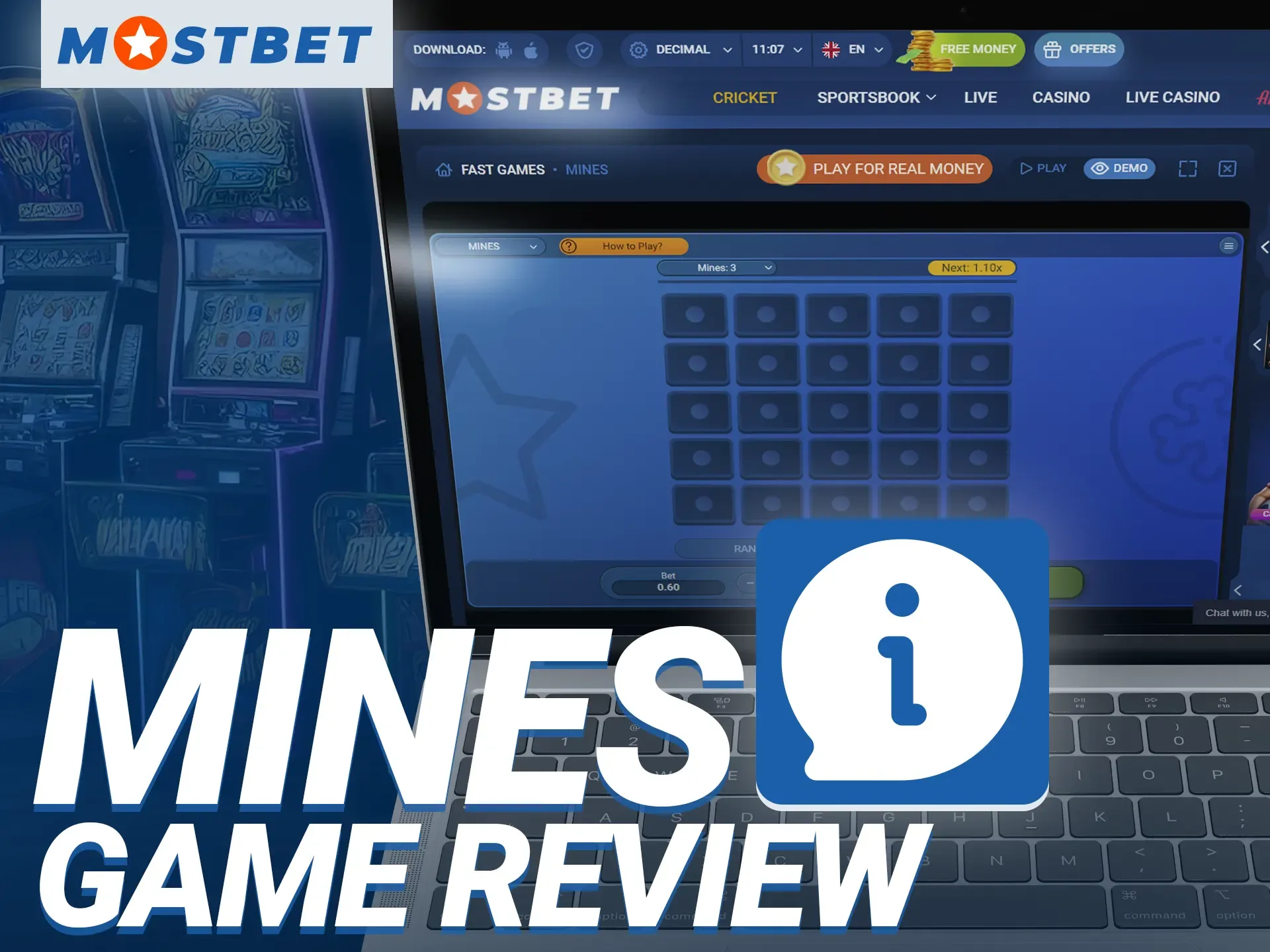 Read the detailed description of the Mostbet Mines game.