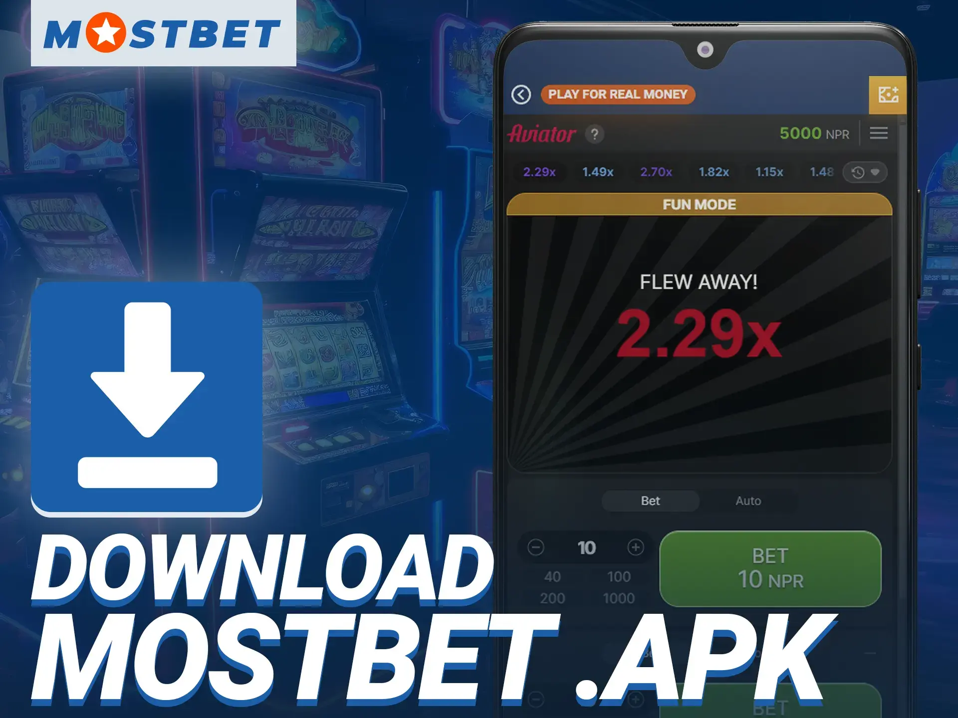 You can bet at Aviator from anywhere via the Mostbet mobile app.