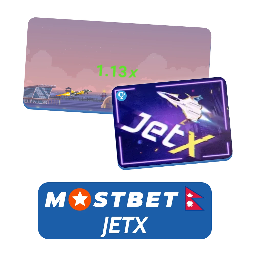Find JetX game in Mostbet casino and start playing.