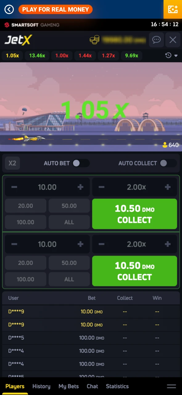 Place your bet and start playing Mostbet JetX.