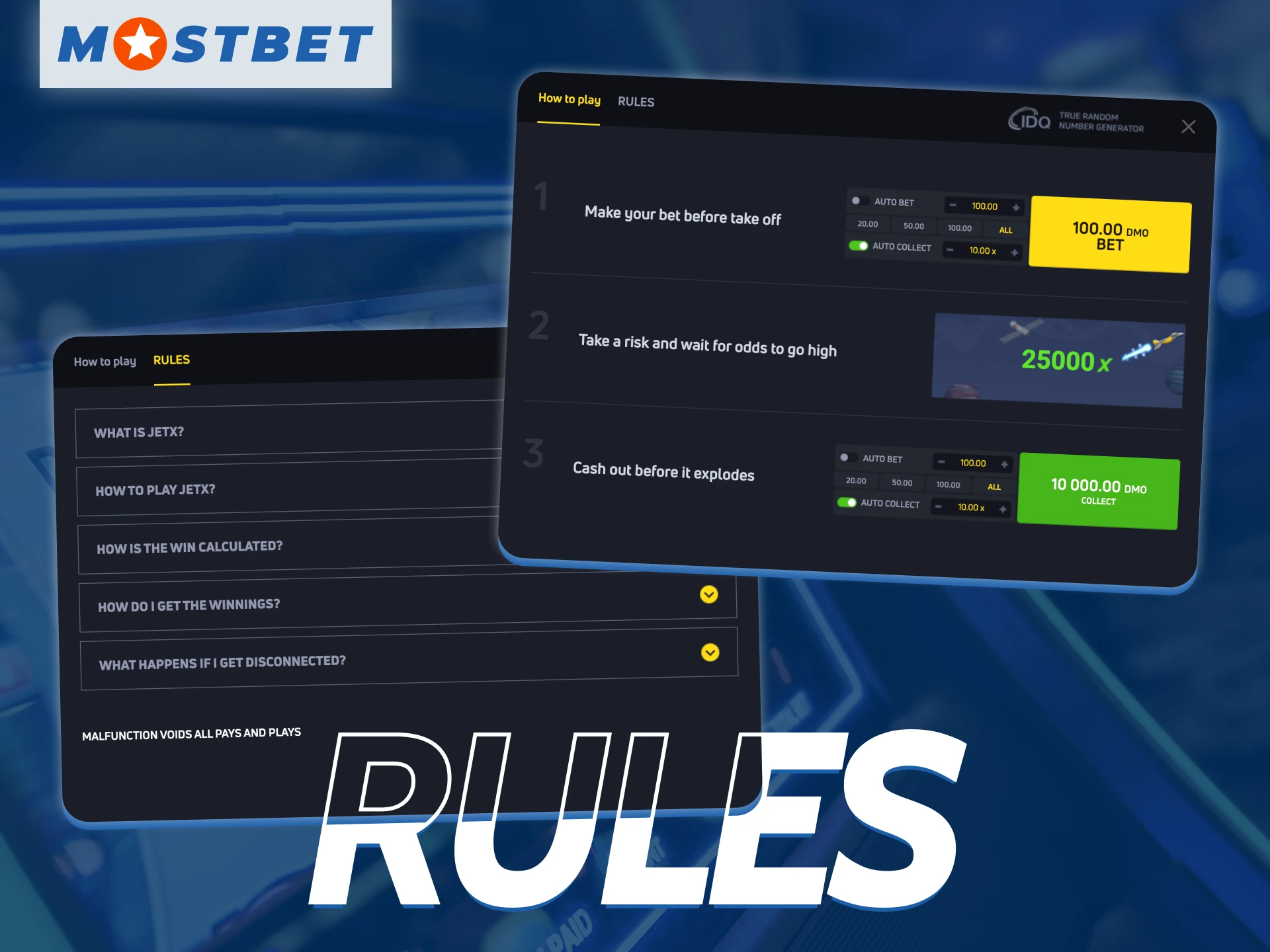 Learn some rules of JetX at Mostbet official platform.