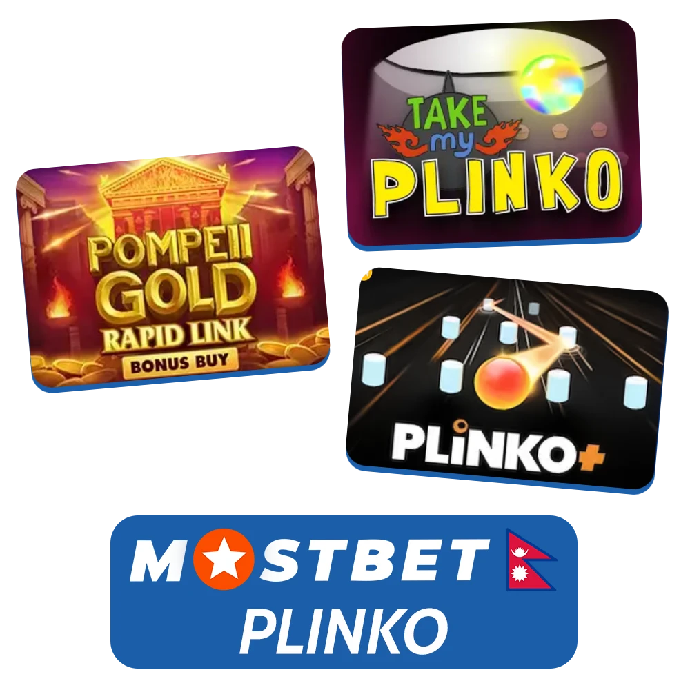 The official website of Mostbet Nepal offers users a wide selection of Plinko games from well-known providers.