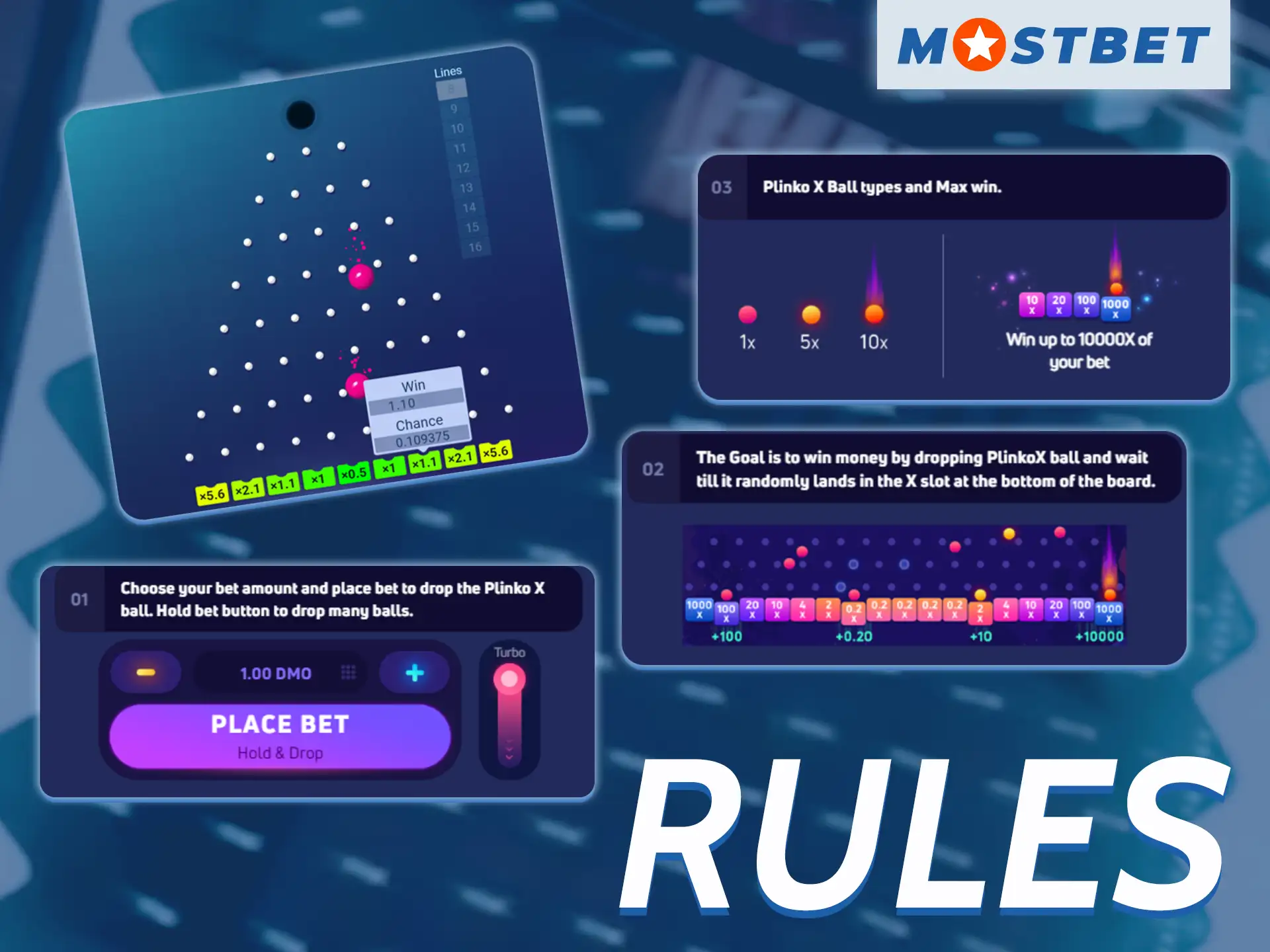 Play Plinko at Mostbet following simple rules.