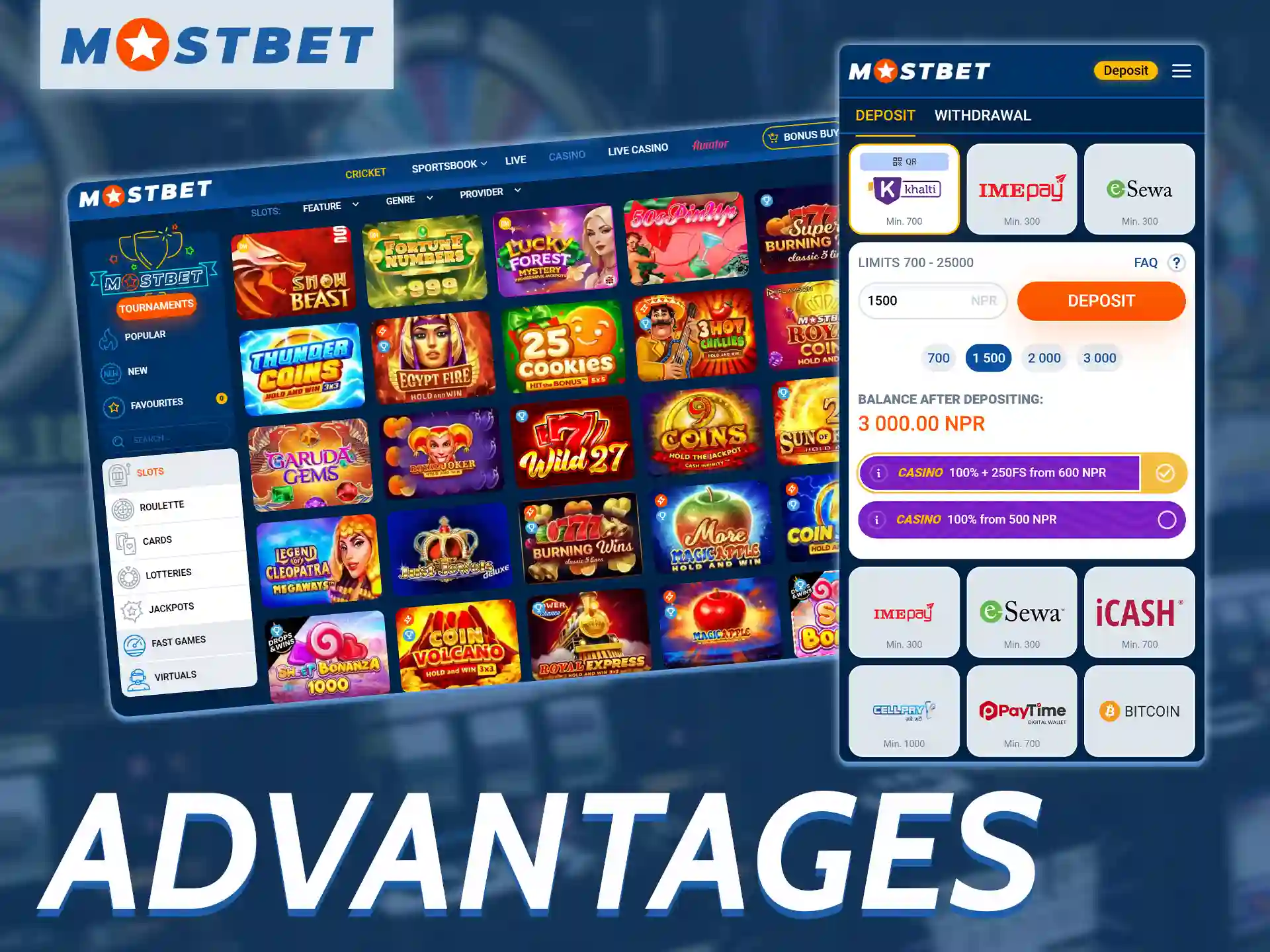 Playing slots is convenient and profitable at Mostbet casino.