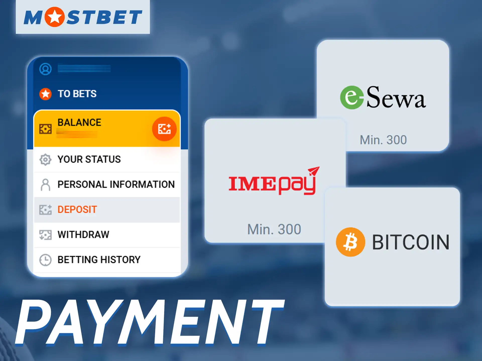 Mostbet offers several ways to payment Methods for Betting on TOTO.